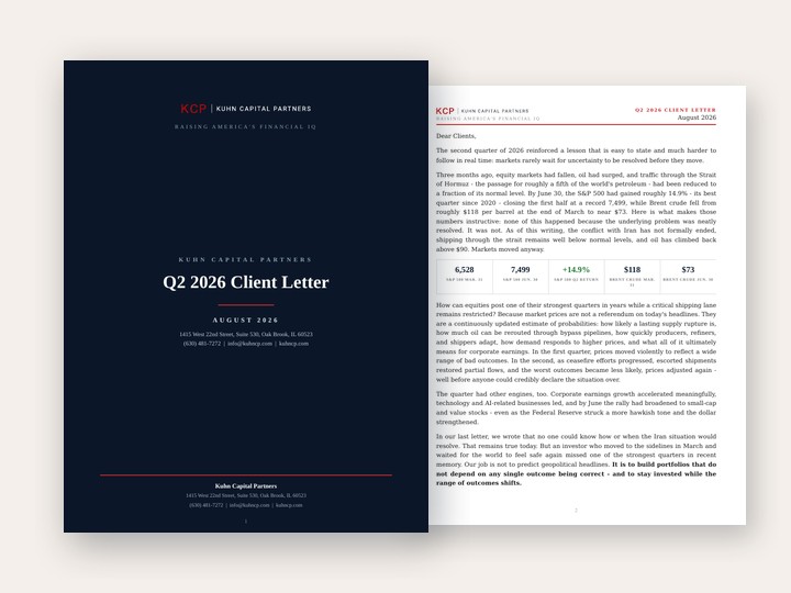 Kuhn Capital Partners Q2 2026 Client Letter